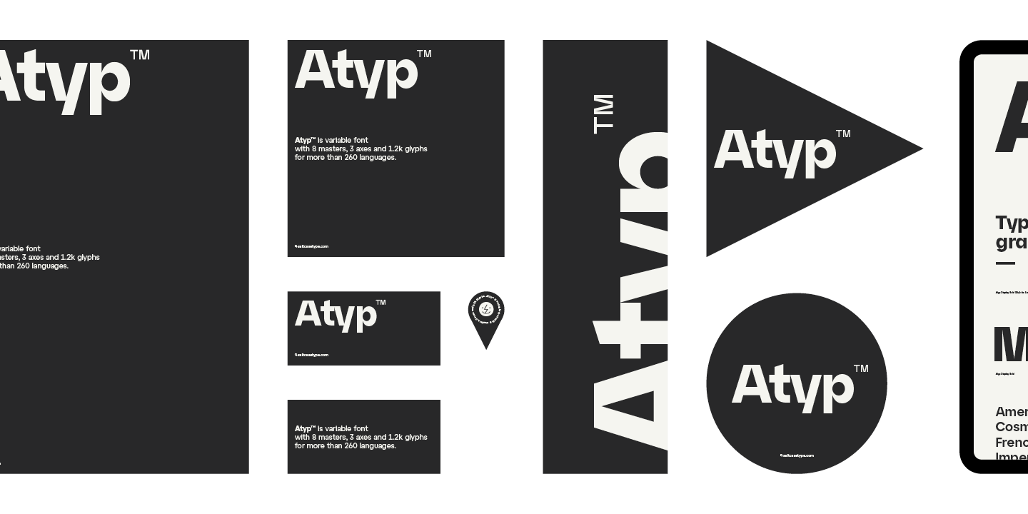 Przykład czcionki Atyp Light Italic